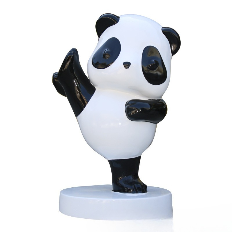 Gardening Tools Cartoon - Simulation panda sculpture ornament large cartoon