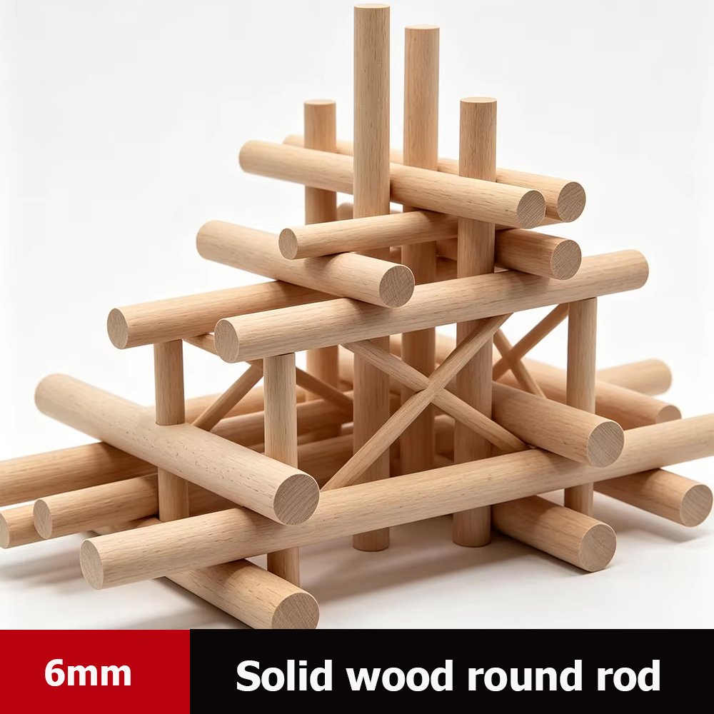 6mm Solid Round Wood  50-400mm - Gardening Tools Used ulasan dan harga