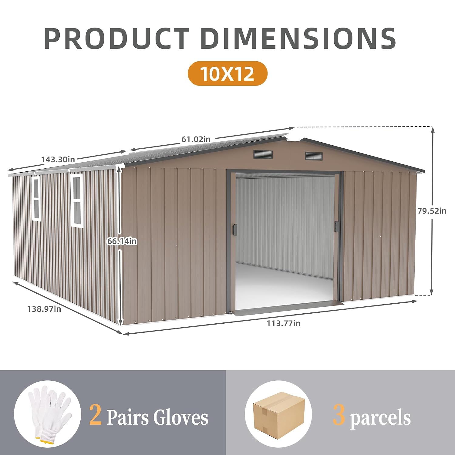 10x12 FT Outdoor Storage Shed, - Gardening Tool ulasan dan harga
