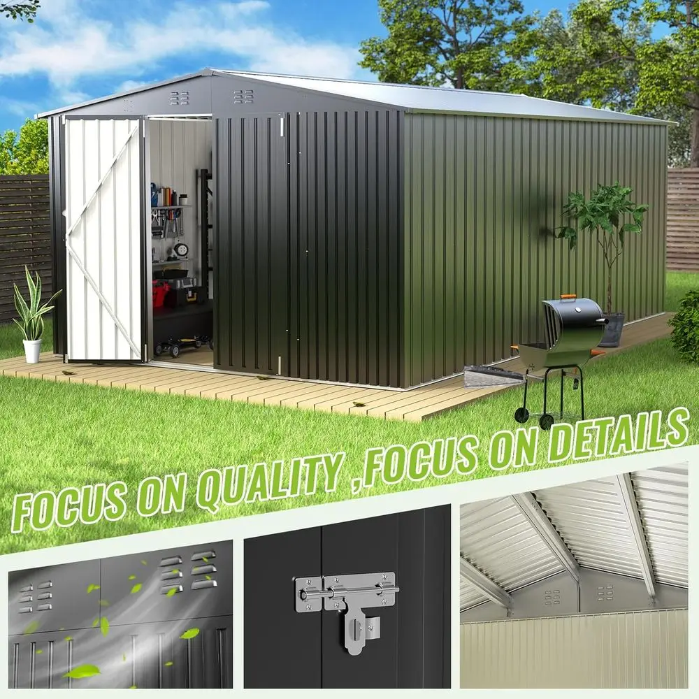 Durable Metal Outdoor Storage  - Gardening Tool ulasan dan harga