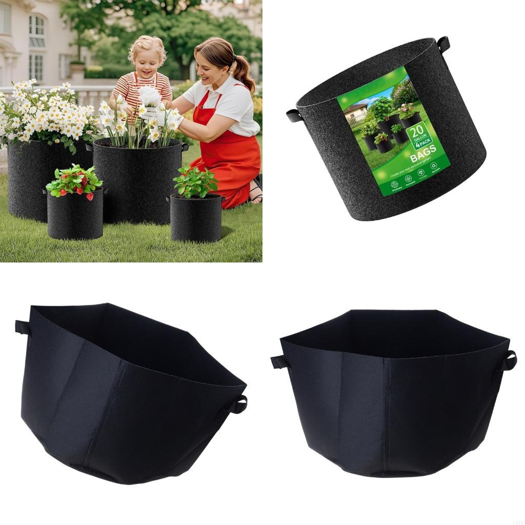   4x Reinforced Grow Pots Gard - Grow Bags ulasan dan harga