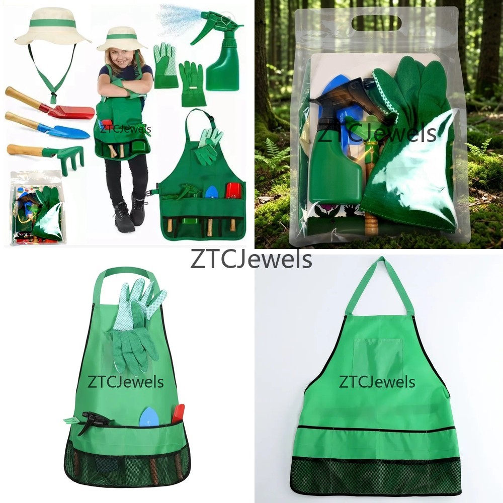Kids Garden Apron Tool Set wit - Gardening Tool ulasan dan harga
