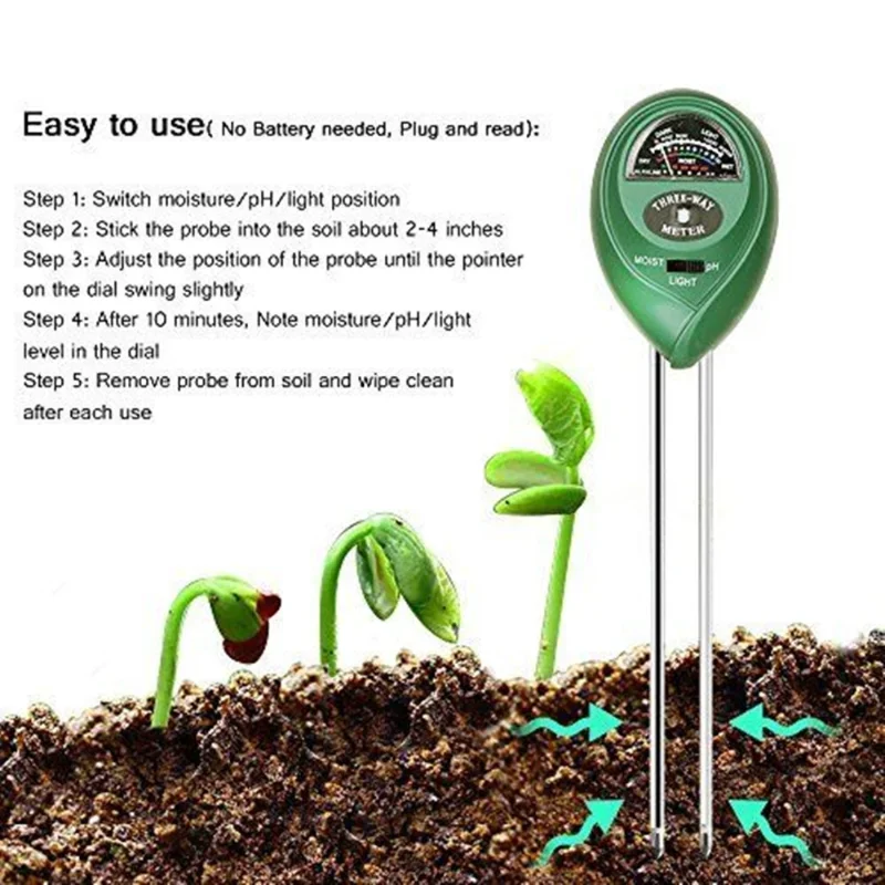 Garden PH Meter Sunlight 3in1  - Soil Ph Meter ulasan dan harga