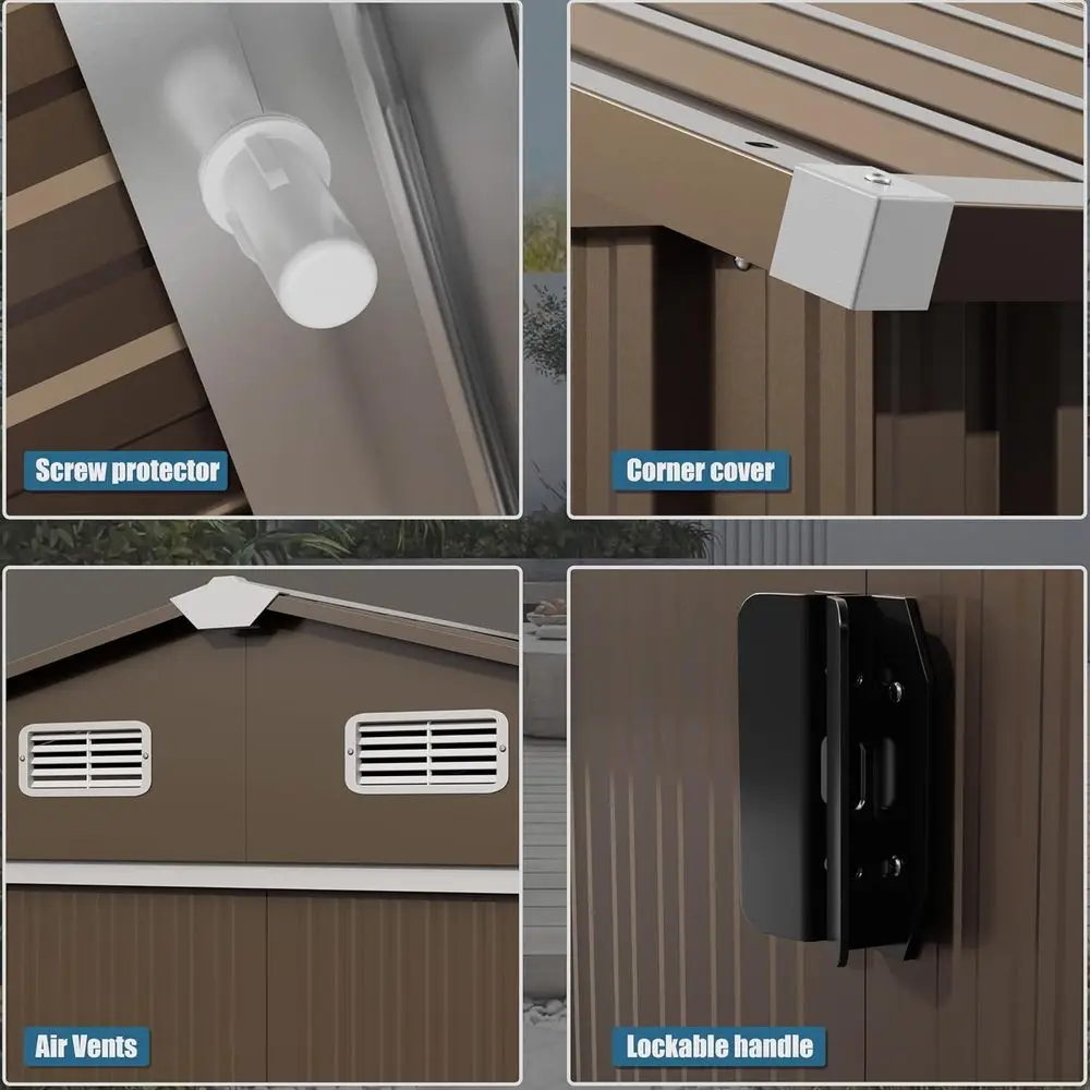 10T x 8T Outdoor Metal Storage - Gardening Tool ulasan dan harga