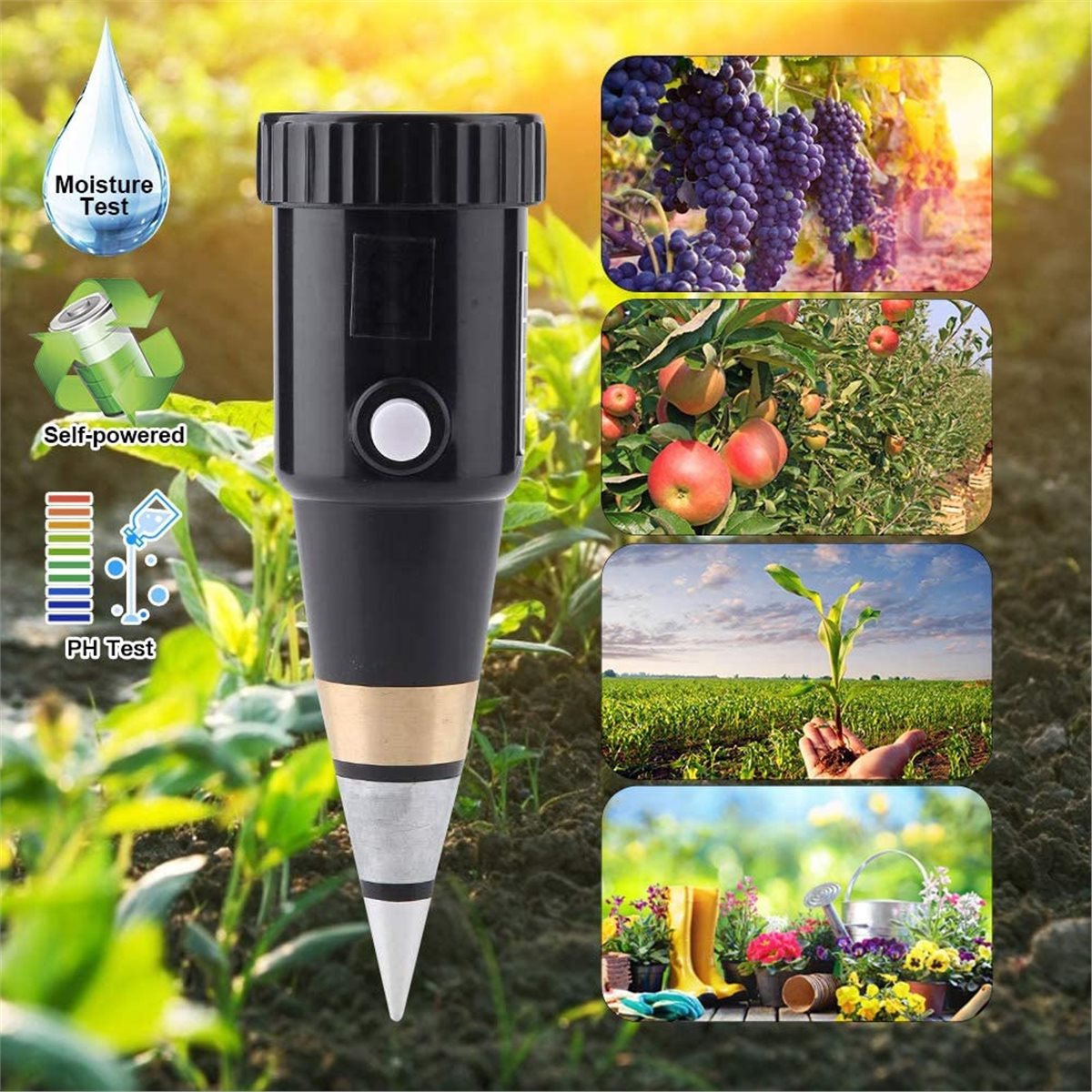 LNHF Soil PH and Moisture Mete - Soil Ph Meter ulasan dan harga