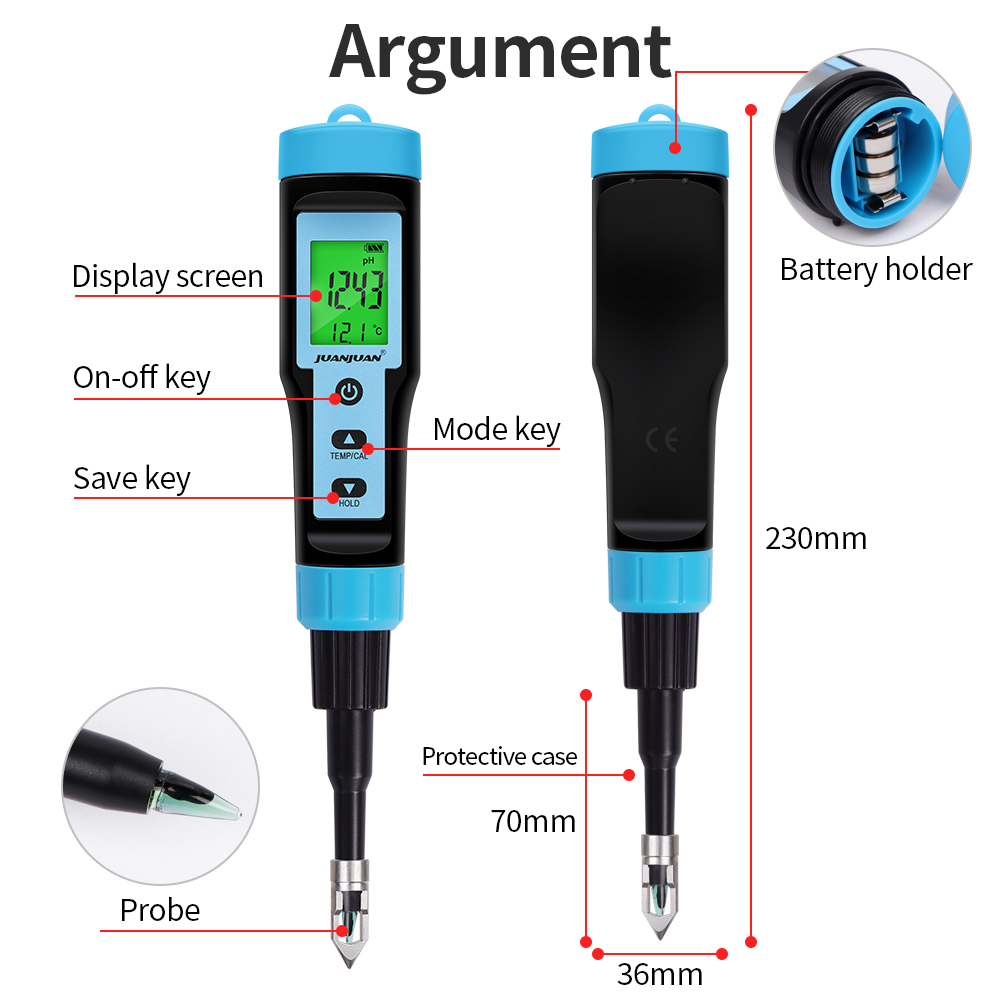 Food PH Meter with Stainless S - Soil Ph Meter ulasan dan harga