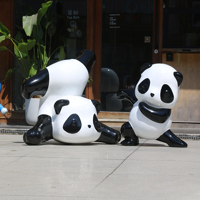 Simulation panda sculpture orn - Gardening Tools Cartoon ulasan dan harga
