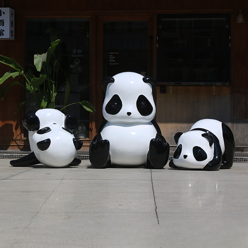 Simulation panda sculpture orn - Gardening Tools Cartoon ulasan dan harga