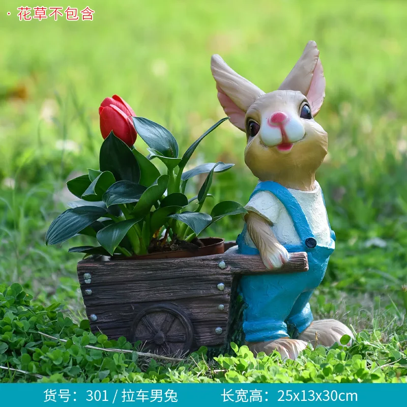 Cartoon rabbit flower pot tank - Gardening Tools Cartoon ulasan dan harga