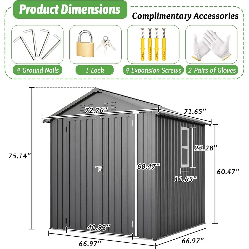 6x6 Galvanized Steel Outdoor S - Gardening Tool ulasan dan harga